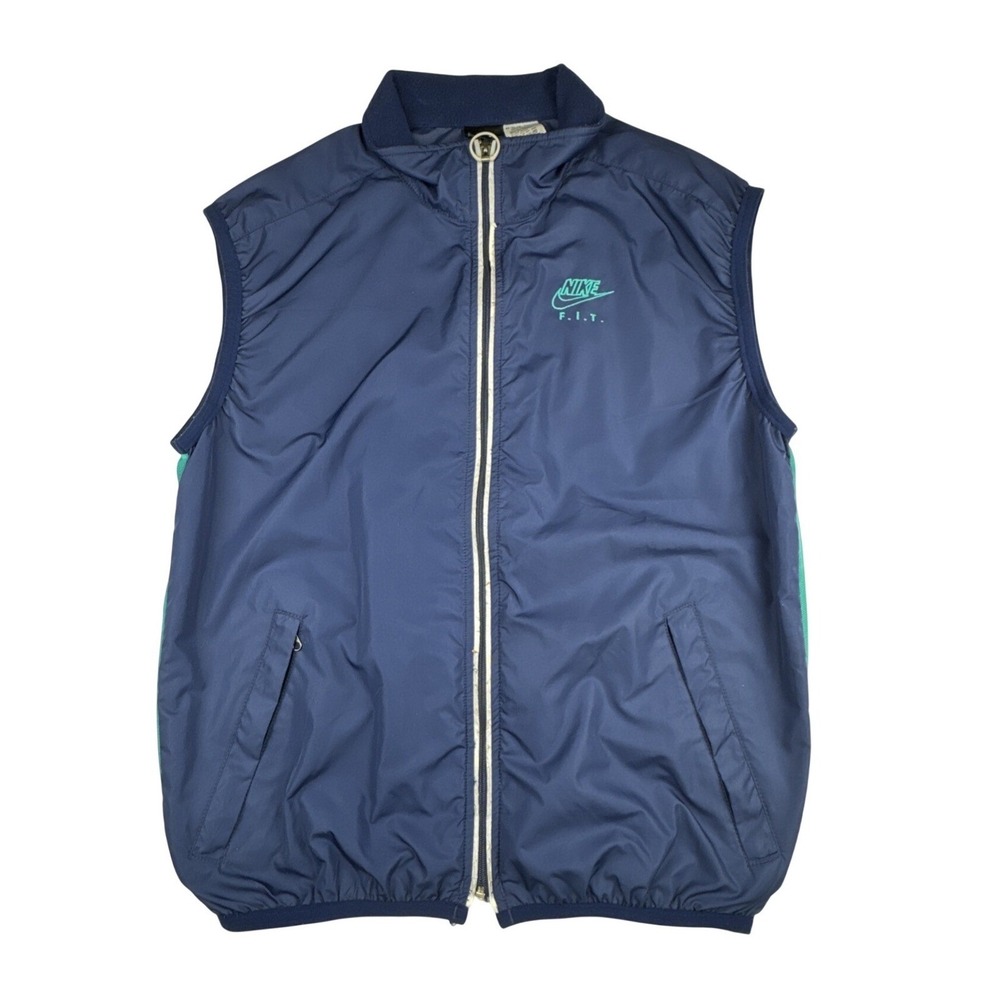 Vintage Nike Mens Running Vest Small Blue Polyester 90s Sportswear F.I.T.